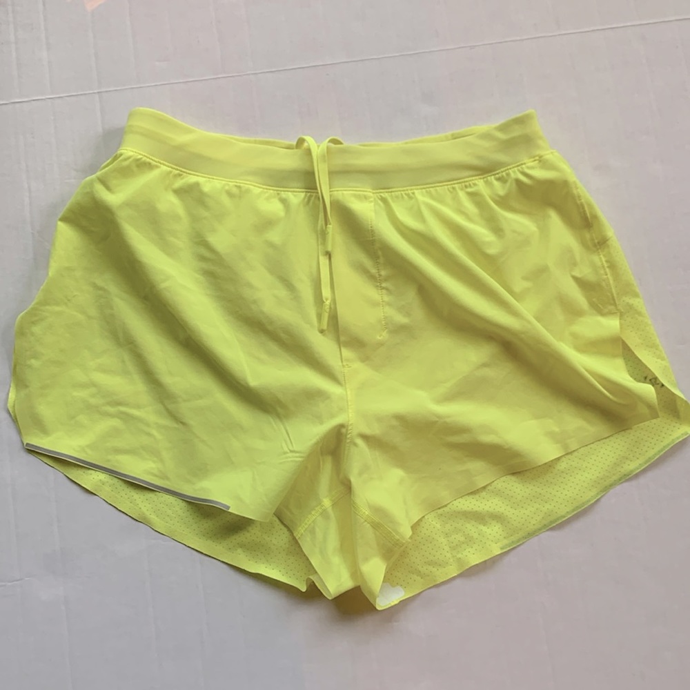 LULULEMON Reflective Running Shorts Neon Yellow Size Medium